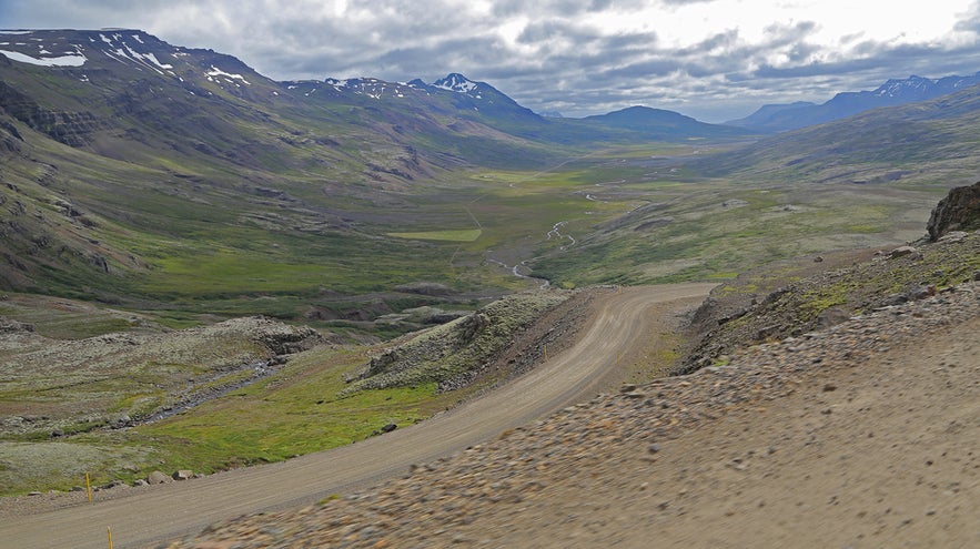 Beljandi waterfall is located in the Breiddalur Valley of Eastern Iceland