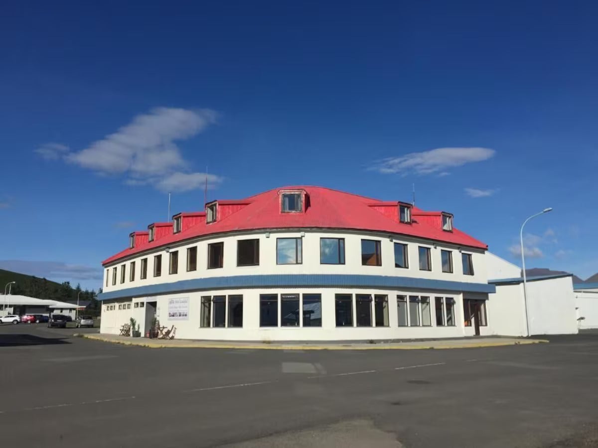 Exterior view of KEX Thingeyri in the Westfjords.