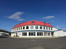 Exterior view of KEX Thingeyri in the Westfjords.