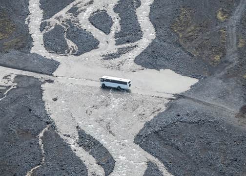 Hikers Pass Highland Bus Transfer from Landmannalaugar to Reykjavik