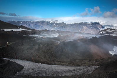 The Fimmvorduhals pass is one of the most popular hiking trails in Iceland.