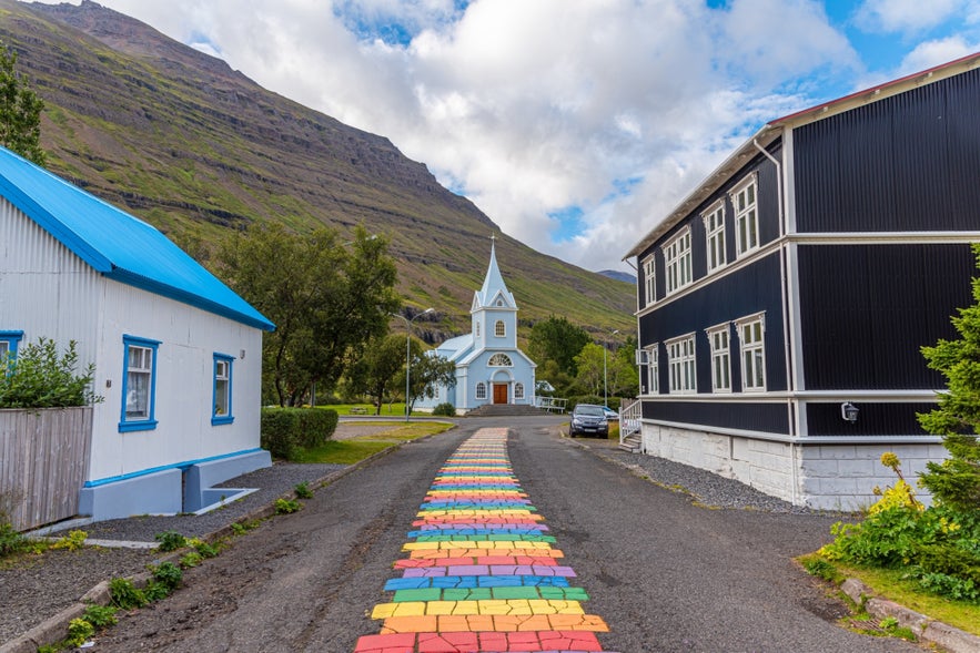 Things To Do in Seydisfjordur Blue Church and Rainbow Church