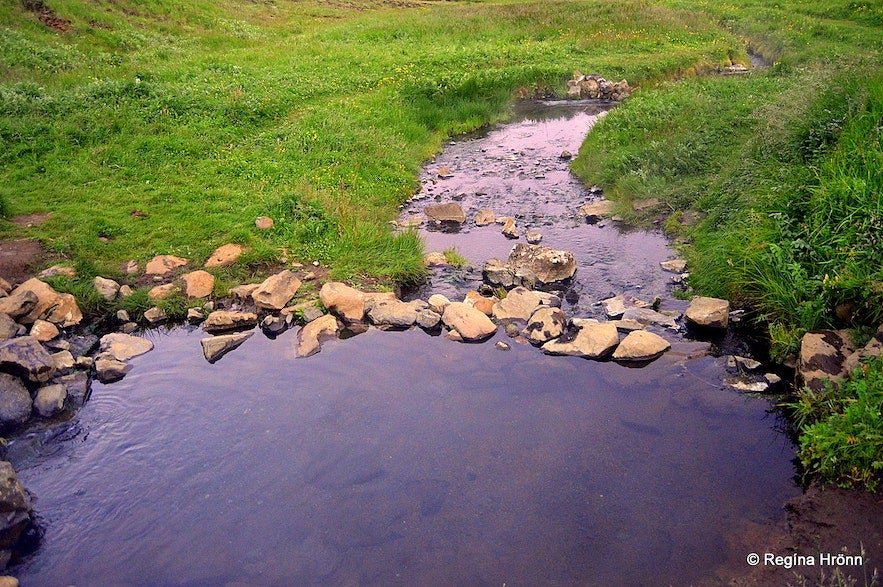 One of the thermal bathing pools at Hrunalaug Hot Spring in Southwest Iceland.