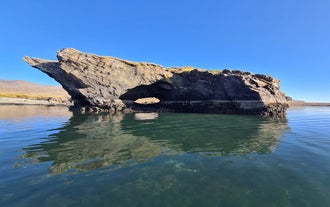 A huge rock formation seen during a boat tour of Djupivogur and East Iceland.