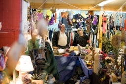 A couple shopping at the Kolaportid flea market. 