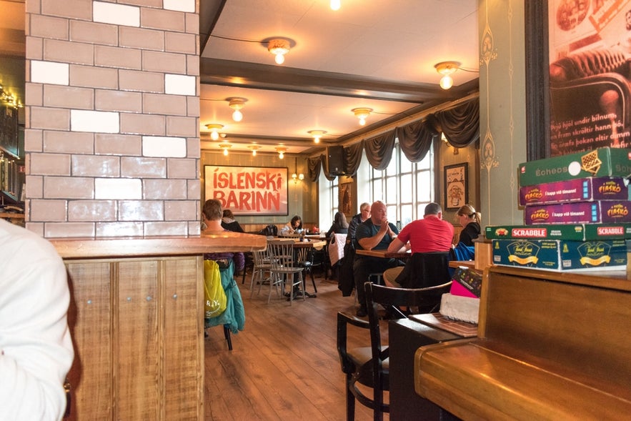 Inside the popular Islenski Barinn in Reykjavik, Iceland
