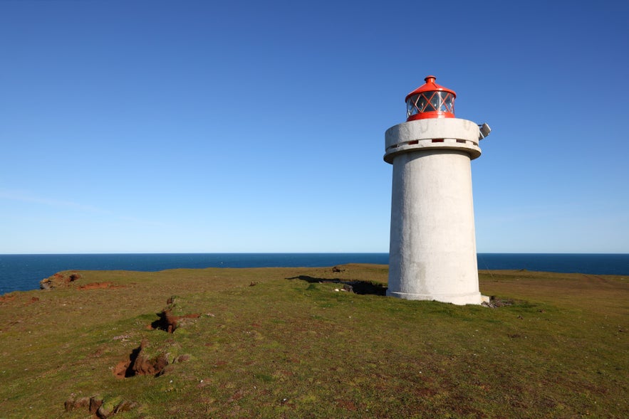 close up view of Fontur Lighthouse