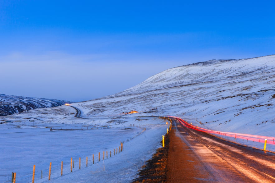 An icy path to Northeast Iceland