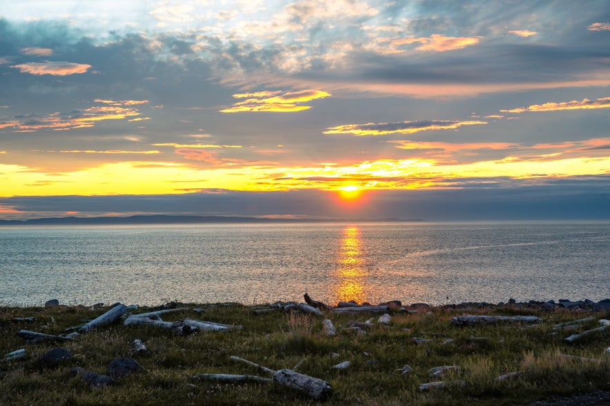 Beautiful sunset of Langanes Peninsula