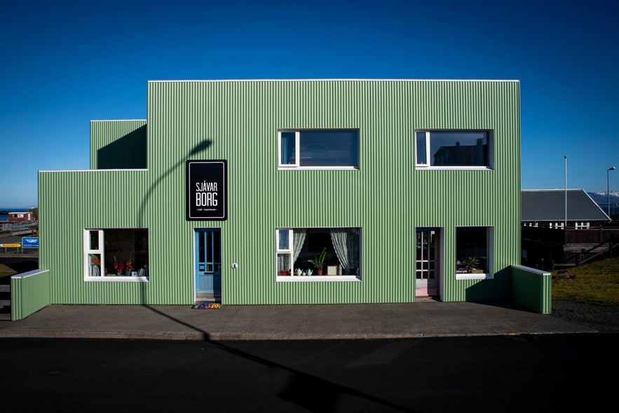 Exterior of Café Sjávarborg.
