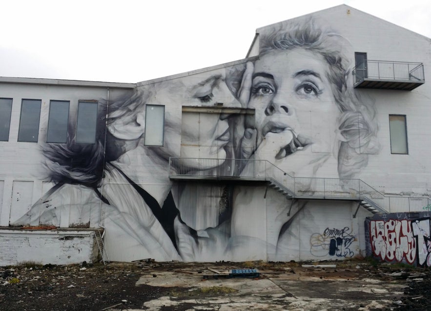 Guido Van Helten Mural in Reykjavik City