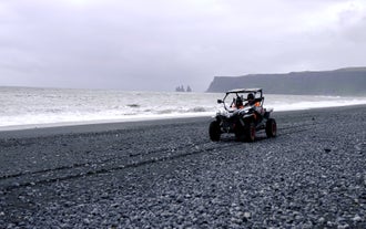 ATV Buggy Tocht over het Zwarte Zandstrand vanuit Vik