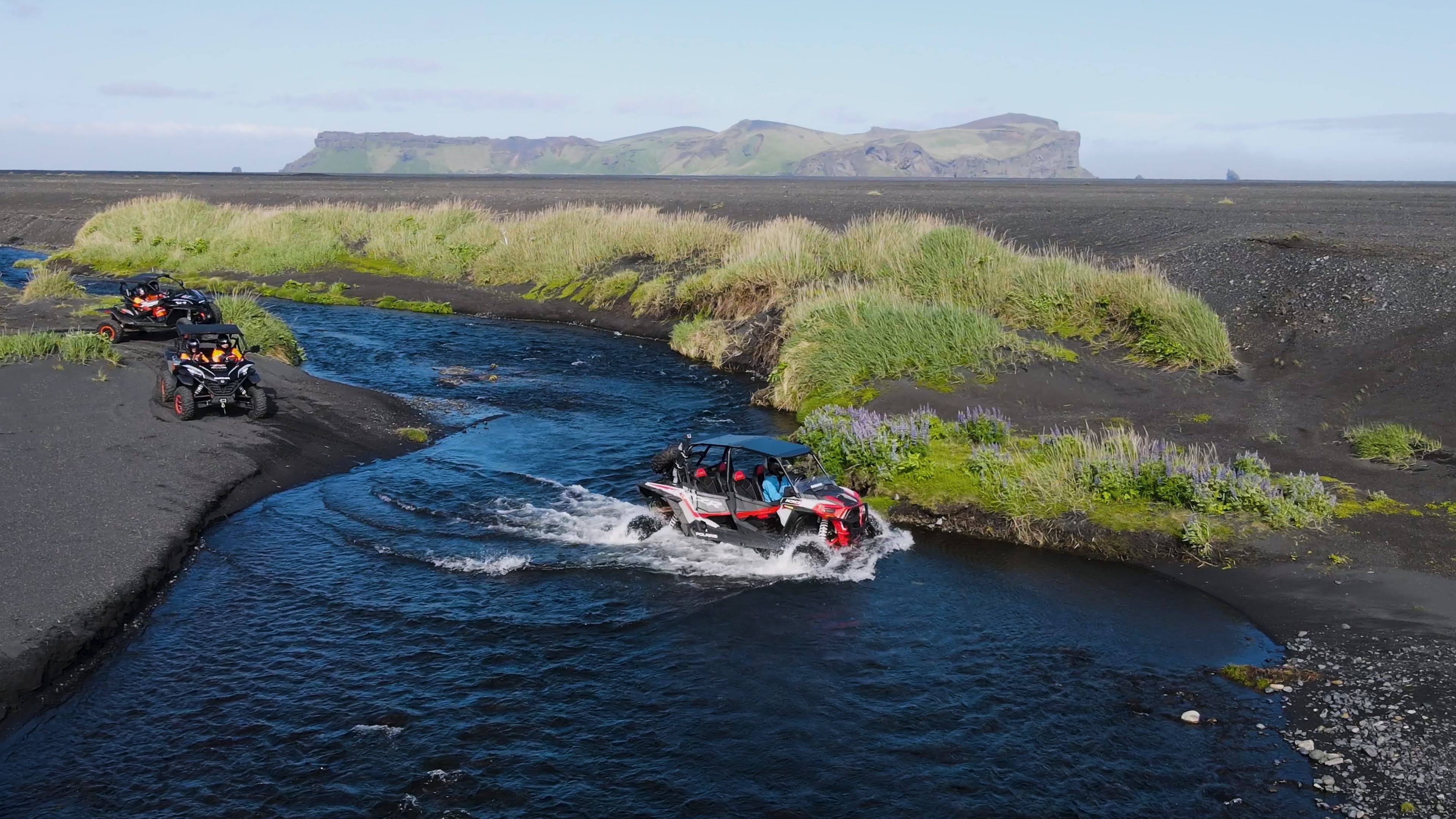 ATV Buggy Tocht over het Zwarte Zandstrand vanuit Vik