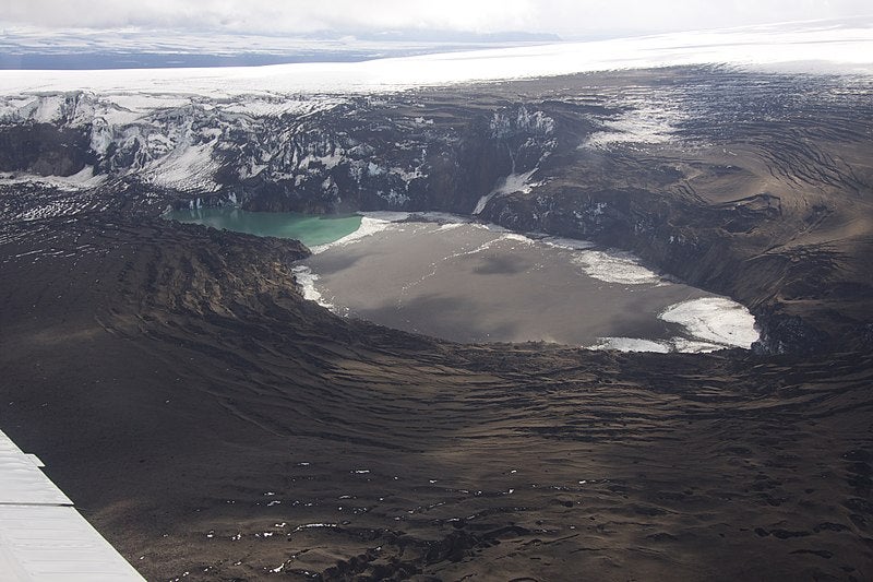 The landscape around the Grimsvotn volcano deep in the Vatnajokull National Park.