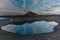 Blahylur (Hnausapollur) volcanic crater lake in the Southern Icelandic Highlands has a stunning blue color