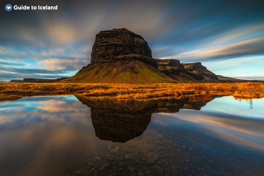 The stunning mountain of Lomagnapur in South Iceland.