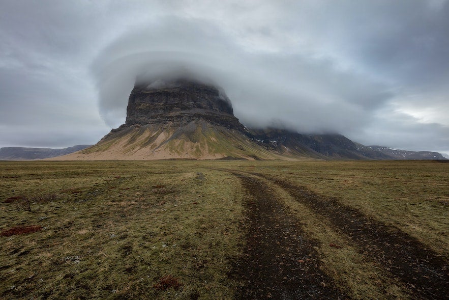 The top layer of Lomagnupur is sometimes covered by low-hanging clouds.