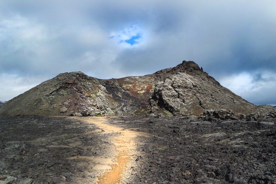 The Leirhnjukur volcano is a dramatic North Iceland peak. The Leirhnjukur volcano is a dramatic North Iceland peak.