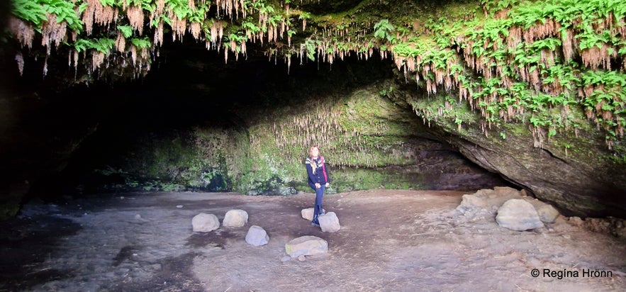The historical Steinahellir Cave in South Iceland