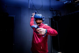 Et af højdepunkterne på rundvisningen af Battle of Iceland-museet er en Virtual Reality (VR)-oplevelse.