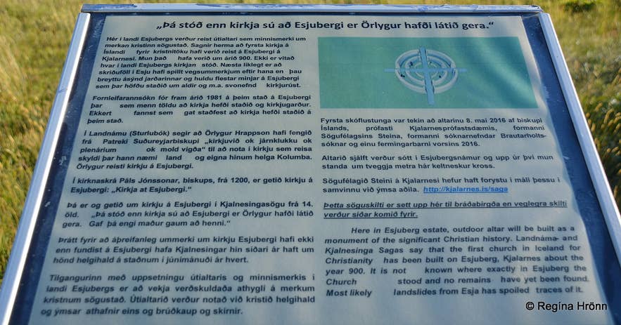 Was the first Christian Church in Iceland built at Esjuberg in Kjalarnes?