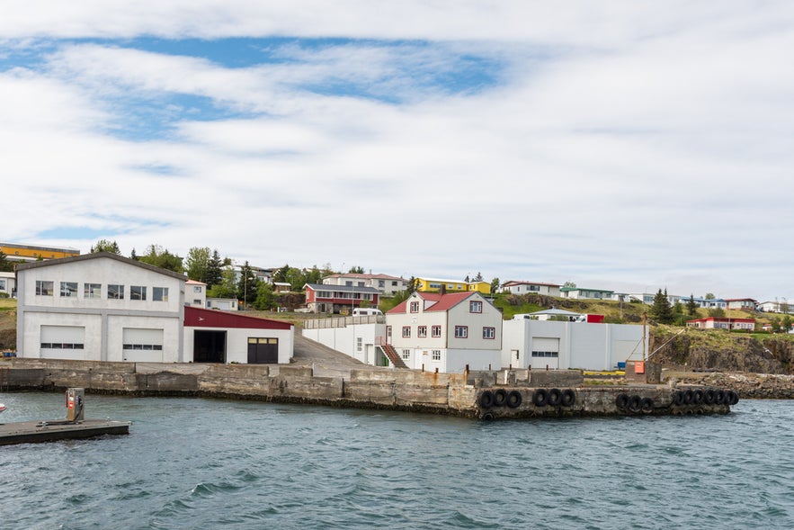 Port of town of Vopnafjordur, a town near Bustarfell Museum.