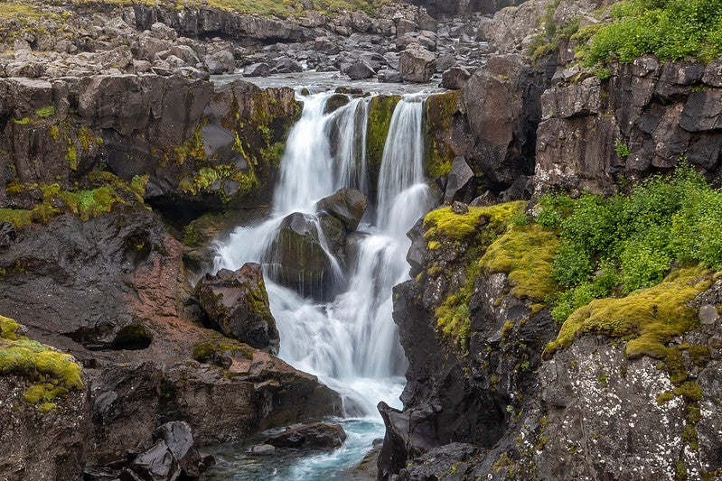 Sveinstekksfoss, also known as Fossarfoss waterfall is a hidden East Iceland gem. 