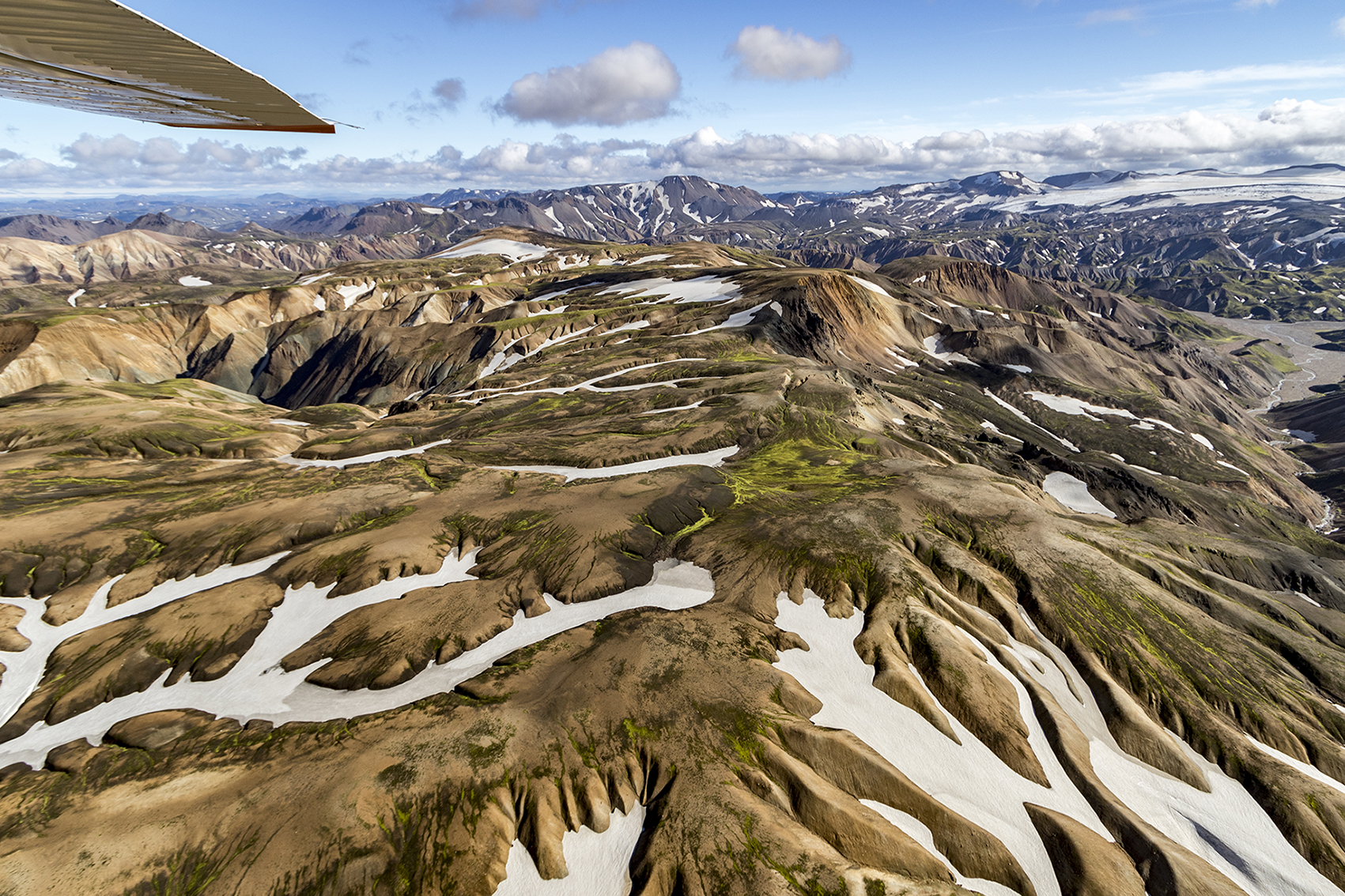Vol en Avion Fantastique d'une heure au-dessus du Landmannalaugar et des Hautes-Terres Islandaises au départ de Skaftafell