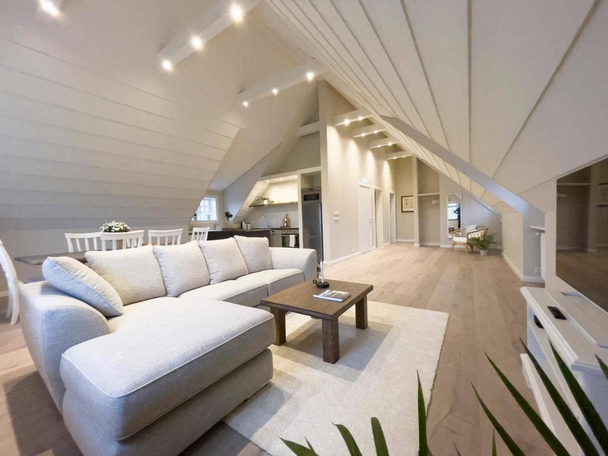 Groups staying at Kristinsson Apartment can relax at the living room.