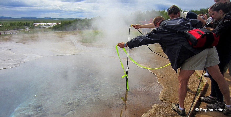 The spectacular Geysir Geothermal Area - Strokkur and all the other Hot Springs