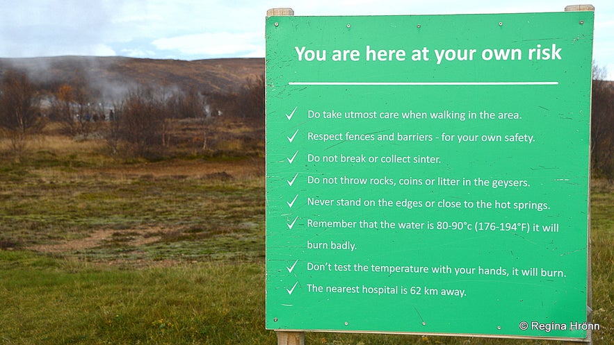 The spectacular Geysir Geothermal Area - Strokkur and all the other Hot Springs