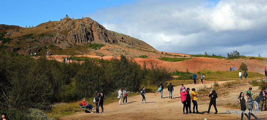 The spectacular Geysir Geothermal Area - Strokkur and all the other Hot Springs