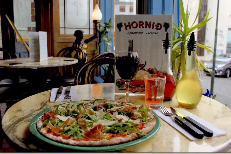Hornid is an iconic downtown Reykjavik restaurant, serving Italian pizzas and other classic dishes.