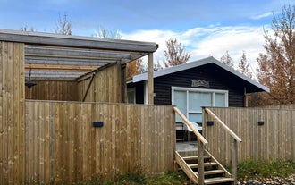 Eyja Mörk is fenced in for privacy and is a quiet, peaceful location.