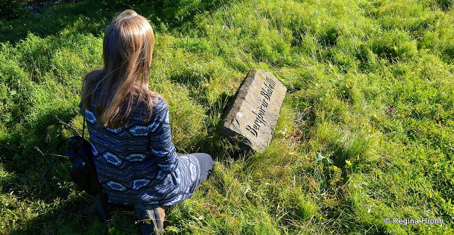 Haukadalskirkja grave stone of Bergþór