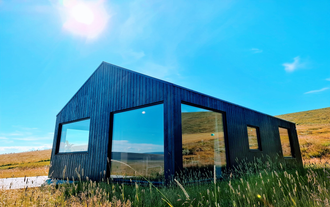 The luxury villas of Svartaborg feature large windows for a great viewing experience of the surrounding landscapes.