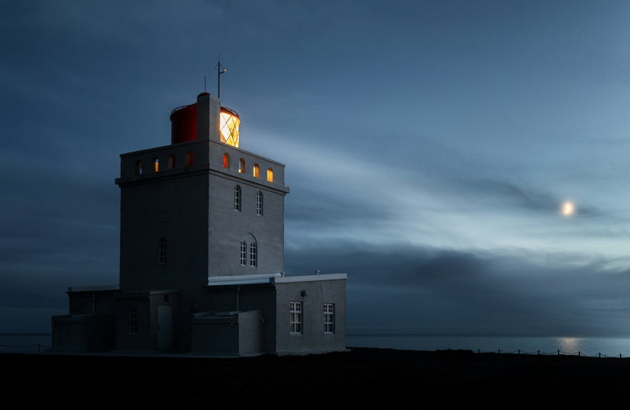 Dyrholaey Lighthouse at Night