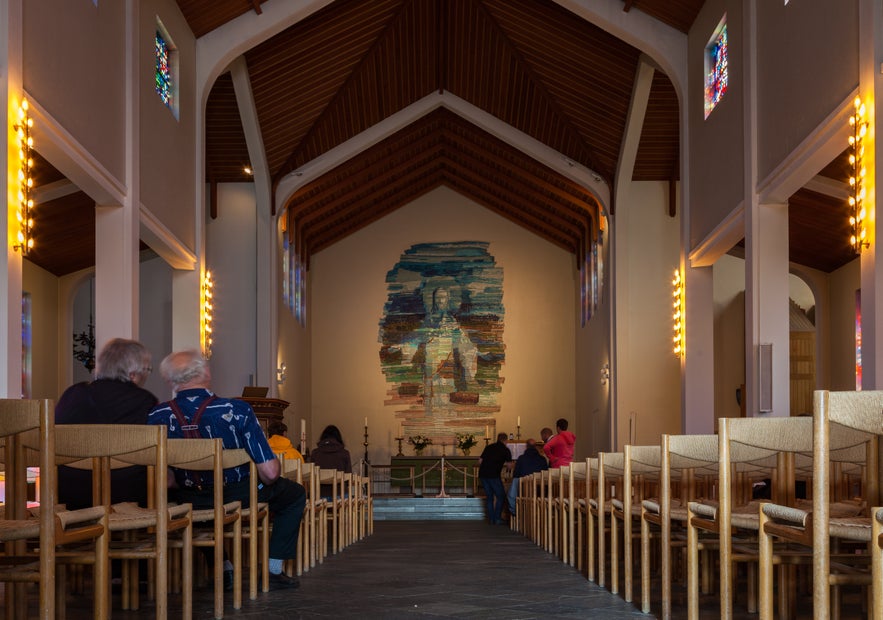Painting by Tryggvadóttir in Skálholt