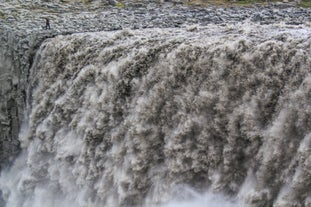 Dettifoss waterfall in spring showing its might.