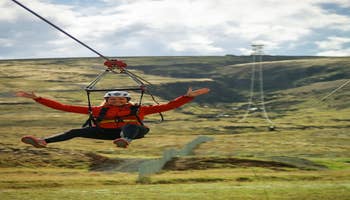 Amazing 40-Minute Zipline Tour over South Iceland from Hveragerdi | Standard Ticket