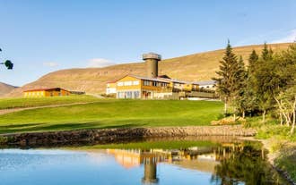 Hotel Natur is located near the Eyjafjordur fjord, which adds to the beautiful view around it.