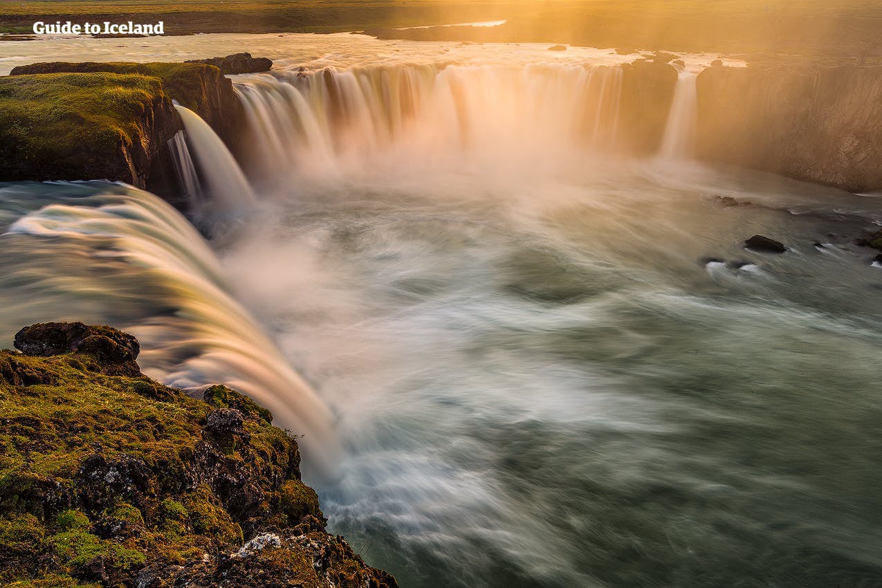 Godafoss waterfall, or the waterfall of the Gods, is part of the Diamond Circle.