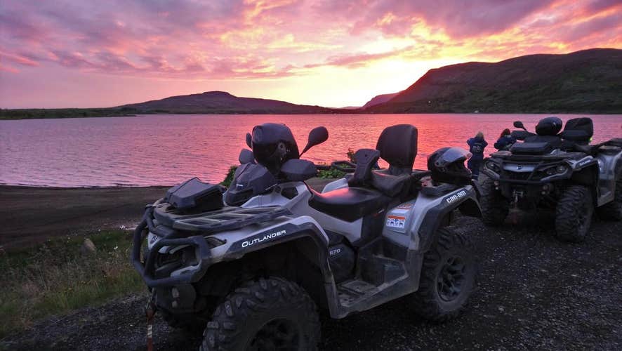 Midnight Sun ATV Tour on Hafrafell & Ulfarsfell Mountains with Optional Transfer from Reykjavik