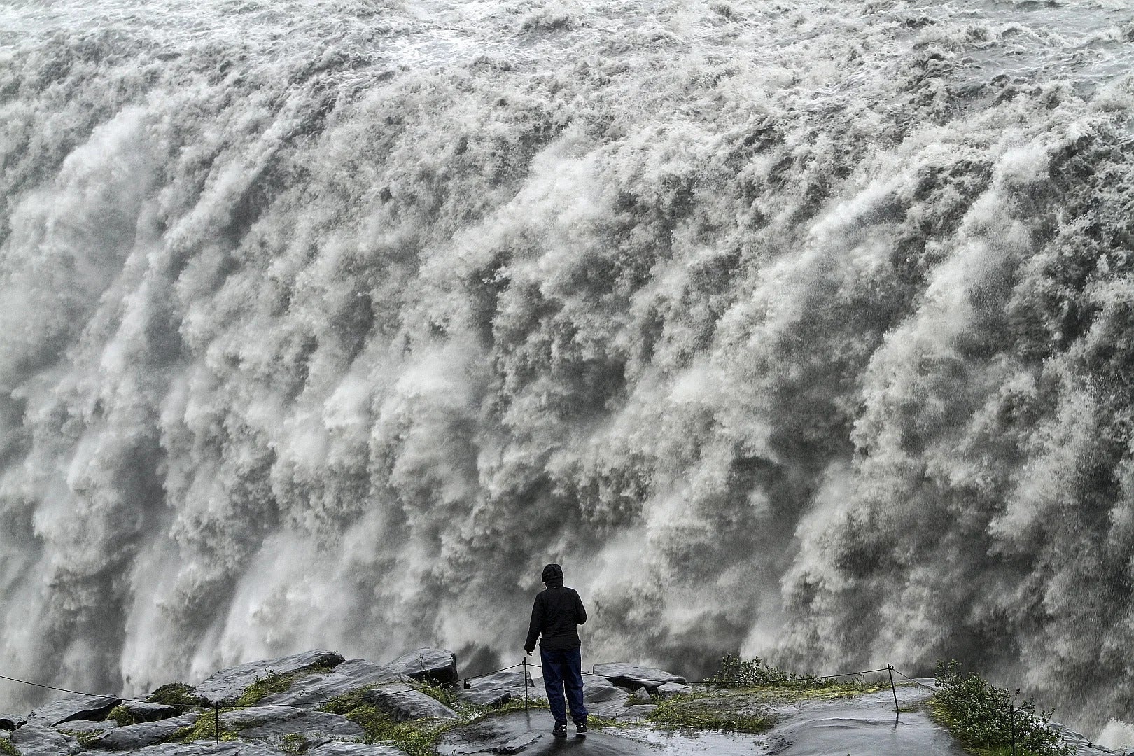 The majestic Dettifoss waterfall is the most powerful waterfall in Europe.