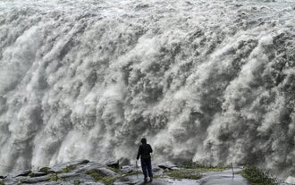 The majestic Dettifoss waterfall is the most powerful waterfall in Europe.