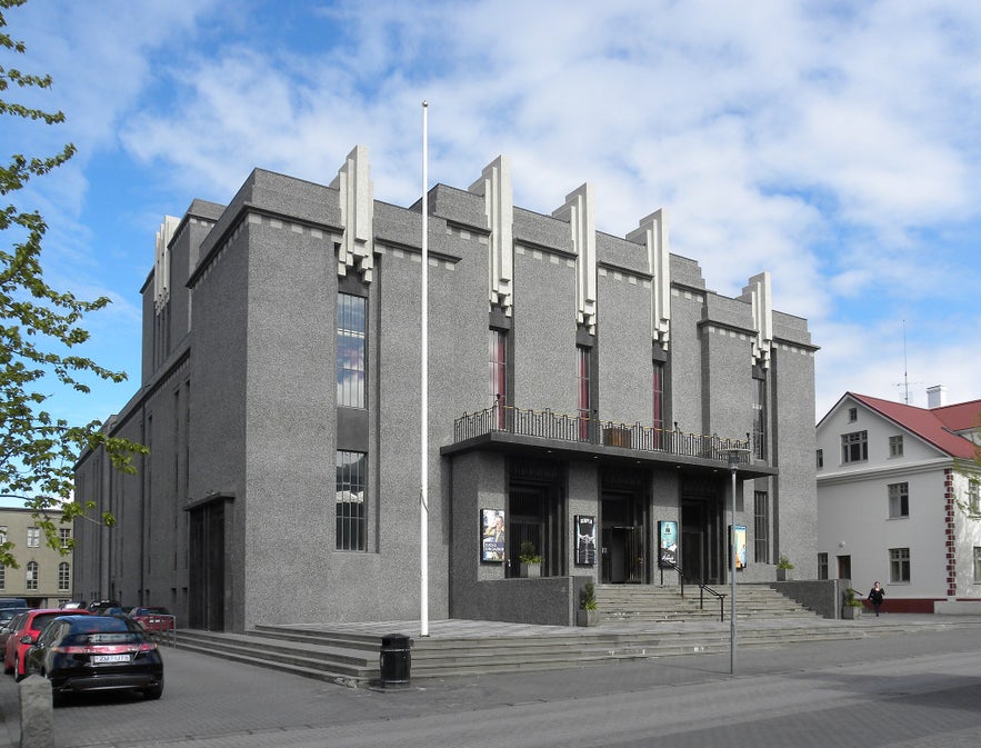 The National Theater of Iceland in the historical center of Reykjavik.