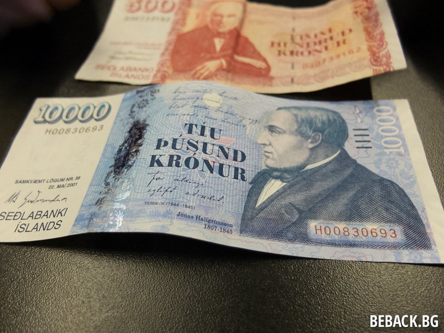 Jonas Hallgrimsson gracing the 10,000 Icelandic krona.