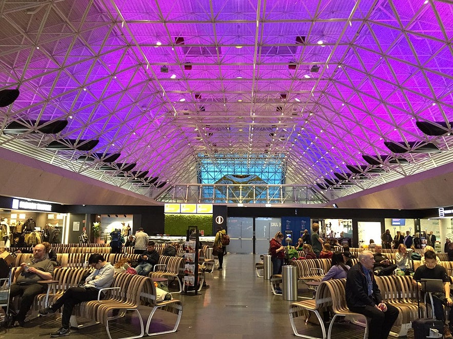 The interior of the Keflavik International Airport. 