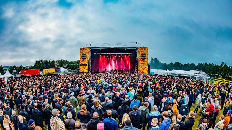 secret solstice festival outside in Iceland