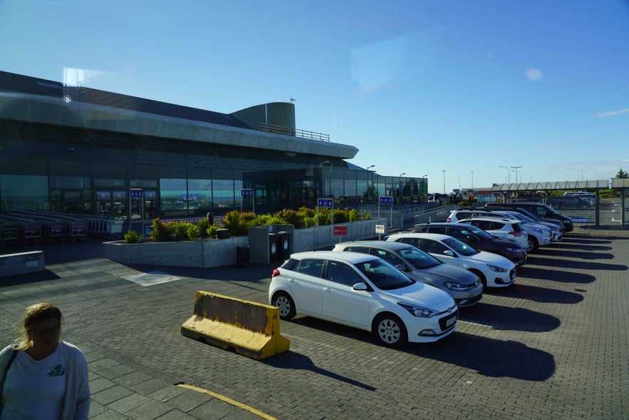 One of the car rental sections in KEF Airport.